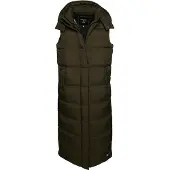 Superdry Dames Ripstop lang vest met capuchon groen (S), Casual, Polyester W5011444A