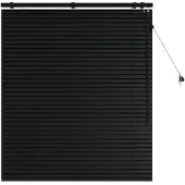 vidaXL Venetiaanse jaloezie Zwart 110 x 130 cm 35 mm