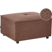 Beliani AXEBO - Ottomaan - Bruin - Bouclé
