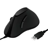 Logilink ID0158 Ergonomische muis USB Optisch Zwart 5 Toetsen 1000 dpi Ergonomisch