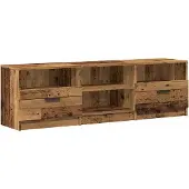 vidaXL Tv-meubel 150x33,5x45 cm bewerkt hout oud houtkleurig