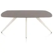 Xooon Saluti Esstisch oval 180 x 105 cm 4-Fuß-Gestell HPL