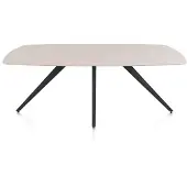 Xooon Saluti Esstisch oval 210 x 105 cm 4-Fuß-Gestell HPL