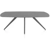 Xooon Saluti Esstisch oval 210 x 105 cm 4-Fuß-Gestell HPL