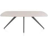 Xooon Saluti Esstisch oval 210 x 105 cm 4-Fuß-Gestell HPL
