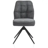 Henders & Hazel BELL Rough Black Esszimmerstühle Gestell rough offblack 2 stuks