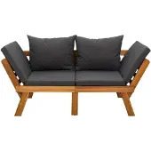 vidaXL 3-in-1 Tuinbank met Kussens 162 x 72 x 65 cm