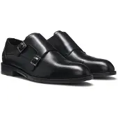 BOSS Leren schoenen met dubbele riempjes Maat 45
