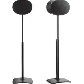 Ginza.se WSSE3A2-B2 adjustable speaker stand - verstelbaar in hoogte - luidsprekerstandaard - optimale luisterhoogte - kabelbeheer - geschikt voor Sonos ERA 300 - 2 stuks (paar) - Zwart