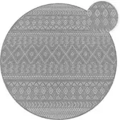 Tapis.fr Binnen- en buitenkleed Verona grijs 160 cm rond
