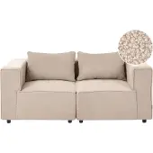 Beliani AXEBO - Tweezitsbank - Beige - Bouclé