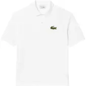 Lacoste Heren L.12.12 Geborduurd Logo Loose Fit Poloshirt (Wit)