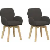 vidaXL Draaikrukken 2 st Bouclé Donkergrijs 54 x 58 x 87 cm
