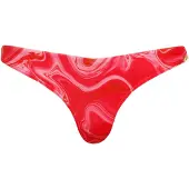 Superdry Dames Bikinibroekje met gedurfde roze print (XS), Strandkleding, Gerecycled polyester, Duurzaam W3010389A