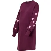 ONLY Maternity Jurk 'OLMMacy' rosa / wijnrood