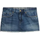 Superdry Rok blauw denim / bloedrood / wit