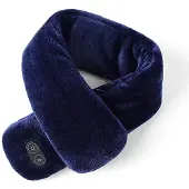 INF USB-verwarmde neksjaal met enkele bediening en drie temperatuurniveaus, polyestervezel nekwarmer Blue