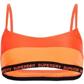 Superdry Dames Stretch bralette bikinitop oranje (L), Strandkleding, Gerecycled polyester, Duurzaam W3010396A