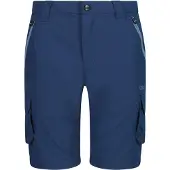 CMP - Boy's Zip Off Pant 4-Way Stretch - Trekkingbroek 116, blauw