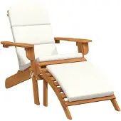 vidaXL Tuinstoel Adirondack met voetensteun massief acaciahout