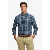 Superdry Overhemd marine / wit