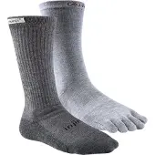 Injinji Mens Liner+Hiker Crew Coolmax/Nuwool Charcoal L/XL (44.5-47.5)