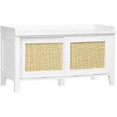 HOMCOM -Schoenenbank-80x35x45cm-MDF-Wit