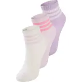 Adidas Sokken 'Kids 3-Stripes Cushioned Crew 3 Pair Pack' sering / lavendel / pastellila / rosa