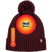 Heat Holder - Thermische muts voor dames met pompon - Wijn