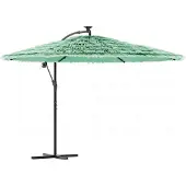 vidaXL Parasol met stalen paal 269x269x235 cm groen