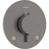 Hansgrohe Ecostat Comfort S - Inbouwthermostaat - Ecostat thermostaat - voor 2 functies - Brushed Black Chrome