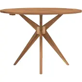 vidaXL Tuintafel Rond Ø110x75 cm, massief acaciahout