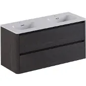 Thebalux Exclusief Sunny greeploze badmeubelset 120cm met afgeronde zijdes eiken donker