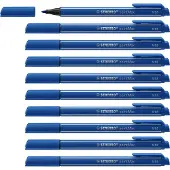 Stabilo pointMax - Hardtip Fineliner 0,8 mm - Nylon Punt - Ultramarijn Blauw - Doos 10 stuks