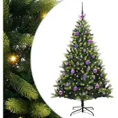 vidaXL Kunstmatige Gehingde Kerstboom 150 LEDs Groen 150 cm PVC en PE