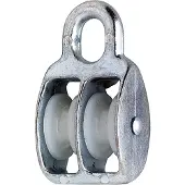 Dulimex DX Katrol nylon wiel duplex 9x40 mm verzinkt