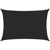 vidaXL Zonnezeil 160 g/m² 2,5x4 m HDPE zwart