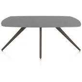 Xooon Saluti Esstisch oval 180 x 105 cm 4-Fuß-Gestell HPL