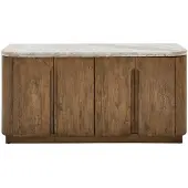 Signature Dressoir van massief hout en marmer buren