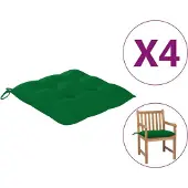 vidaXL Stoelkussens 4 st 50x50x7 cm oxford stof groen