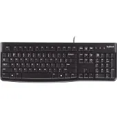 Logitech K120, kabel, USB, QWERTY-indeling, zwart