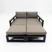 Vita Grosso 4-zits bank + 2x hocker antraciet
