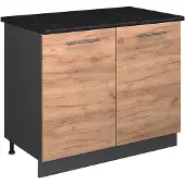 Vicco Wastafelkast Fame-Line, Goudkleurig Eiken/Antraciet, 100 cm, WB Antraciet
