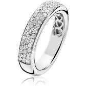 Zinzi zilveren ring wit ZIR1183