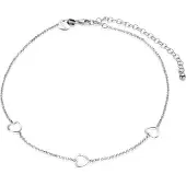 Zinzi zilveren enkelband hartjes 23+4cm ZIE1188