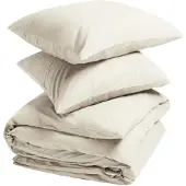 Yumeko Dekbedovertrek set Percal Katoen 260x220 Beige - Eco, Bio & Fairtrade