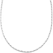 Lucleon New Classics | 3 mm zilverkleurige roestvrijstalen rechthoekige kabelschakelketting
