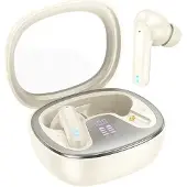 Hoco EQ6 Draadloze Oortjes Bluetooth 5.3 Met Display Beige