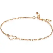 Zinzi zilveren armband rosé verguld met open hartje ZIA1420R