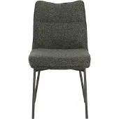 Label51 Eetkamerstoel Lennon - Forest - Boucle - Zwart Metalen Frame